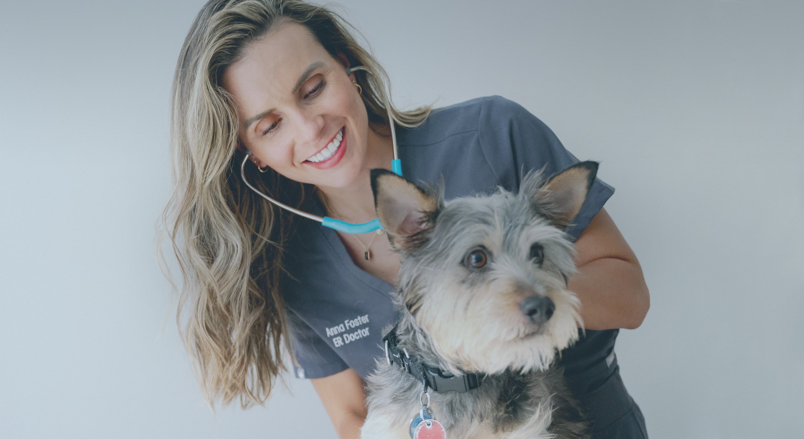 Anna foster vet with dog